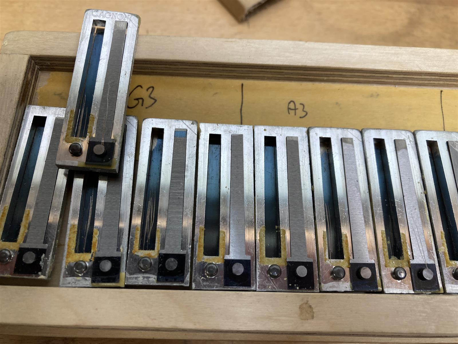 Stimmplatte Cagnoni Durall, gebraucht Stimmplatte Cagnoni Durall, gebraucht