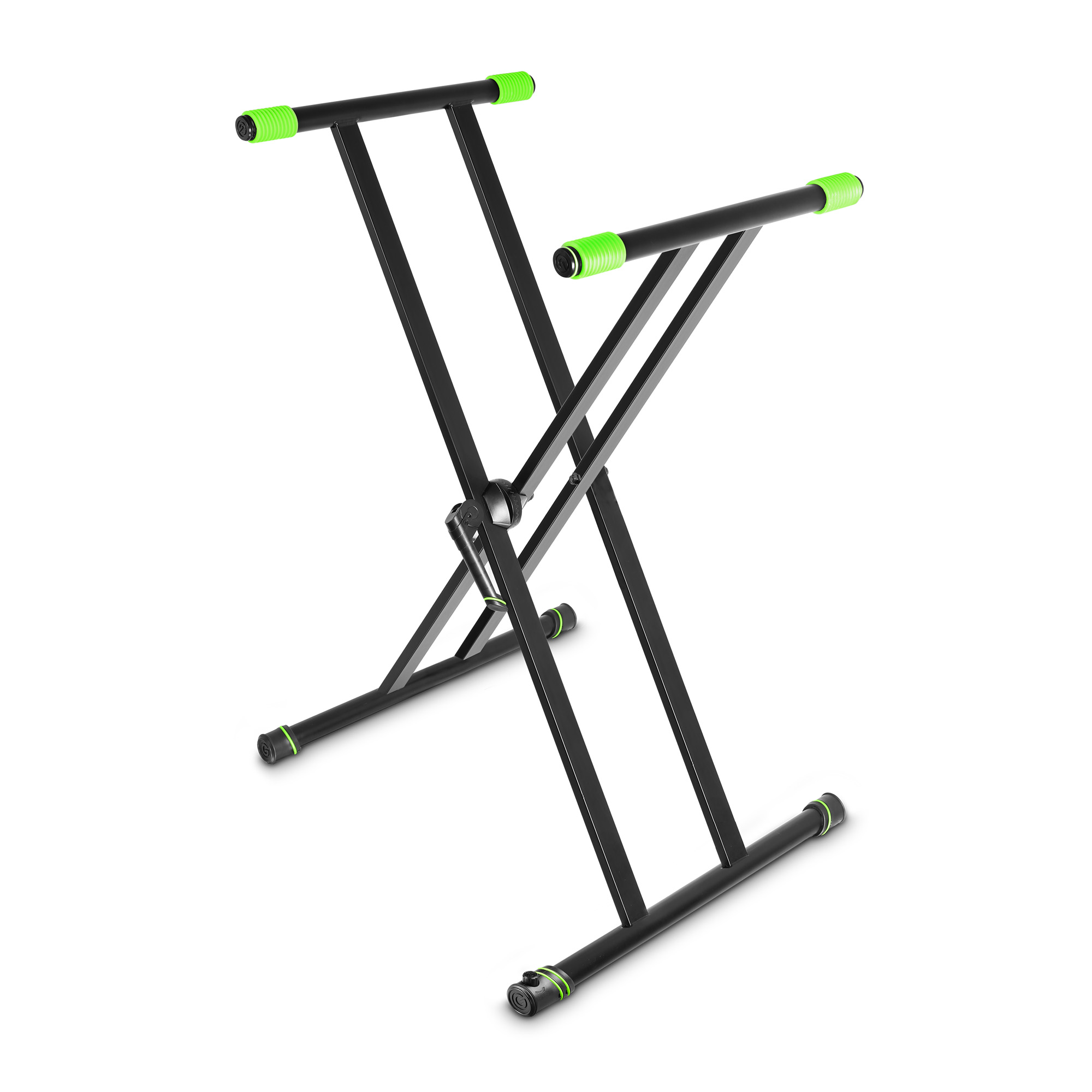 Keyboardstativ X-Form, Doppelt, Schwarz