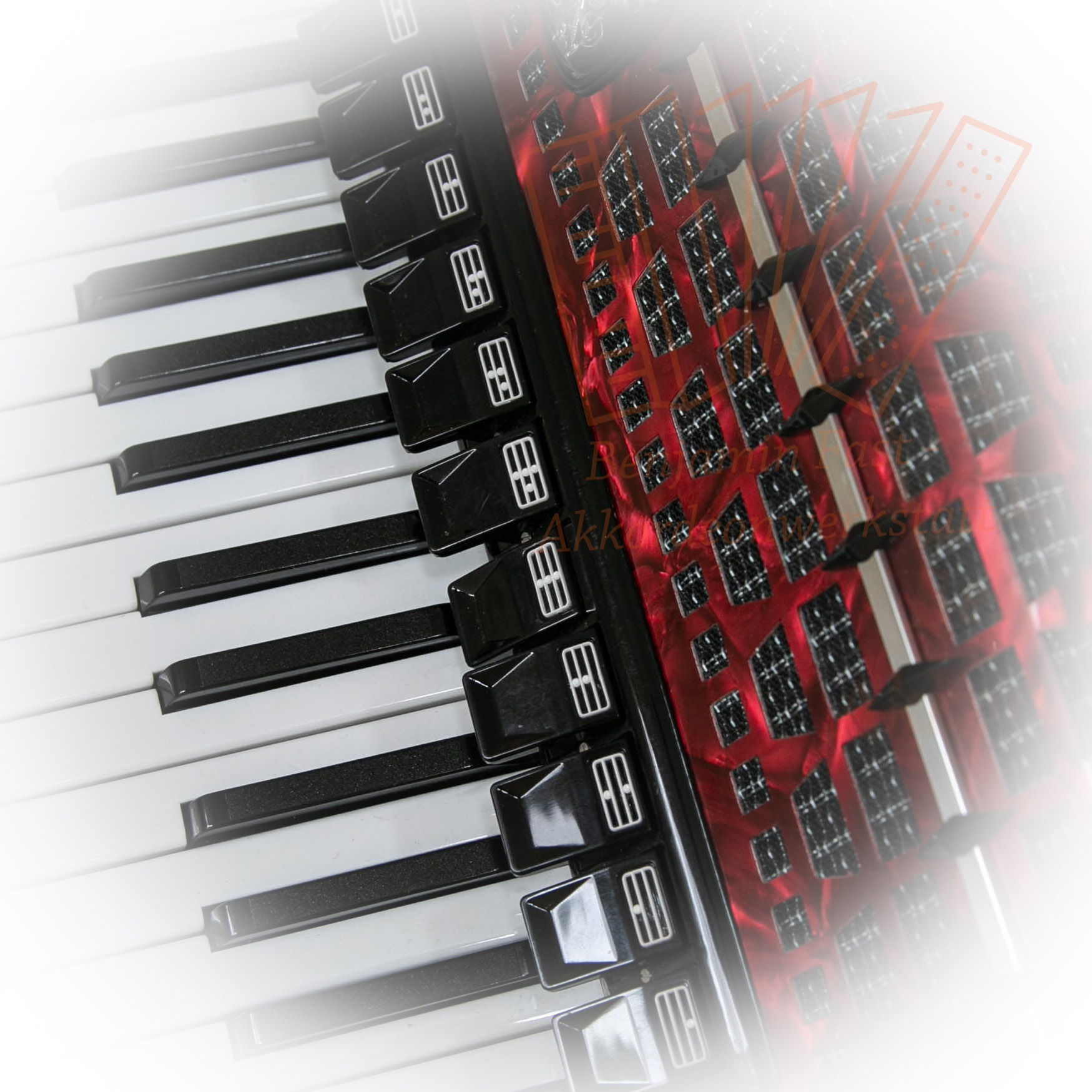 Registerdrücker Diskant Weltmeister - alt mit Markierung - gebraucht Tutti - Master