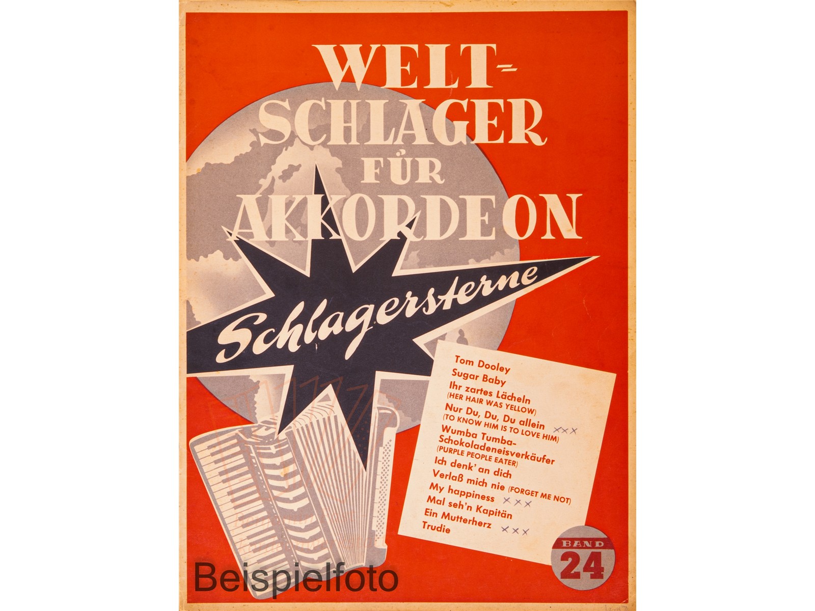 Weltschlager für Akkordeon. Schlagersterne 24 - Antiquariat Weltschlager für Akkordeon. Schlagersterne 24 - Antiquariat
