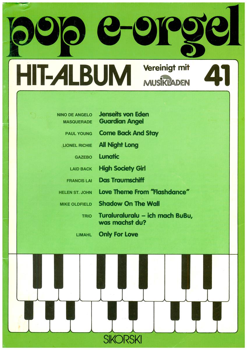 Pop E–Orgel Hit–Album 41 - Antiquariat Pop E–Orgel Hit–Album 41 - Antiquariat