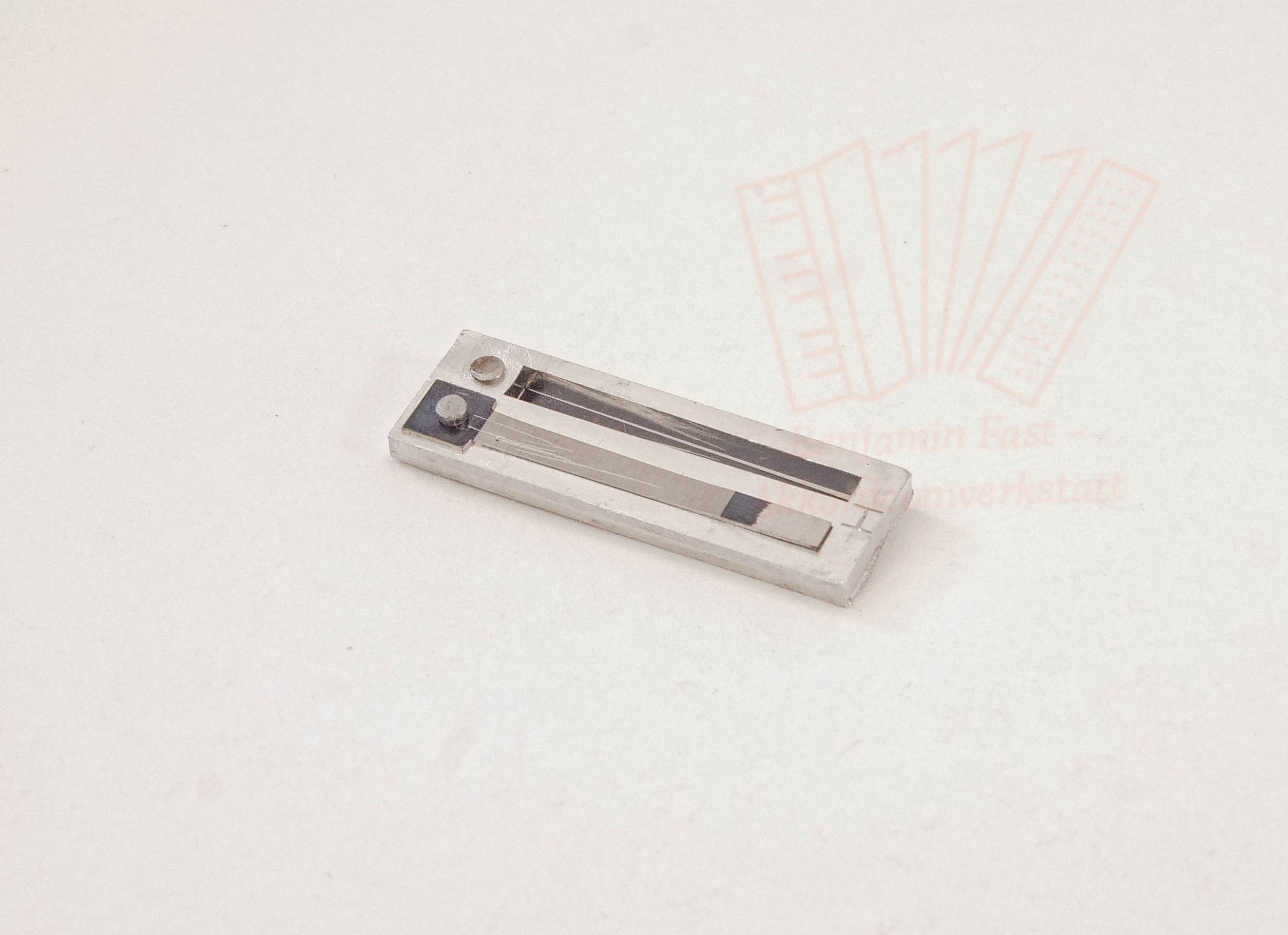 Stimmplatte Hohner H-Mensur, gebraucht Stimmplatte Hohner H-Mensur, gebraucht e2  -  E5 37 x 16