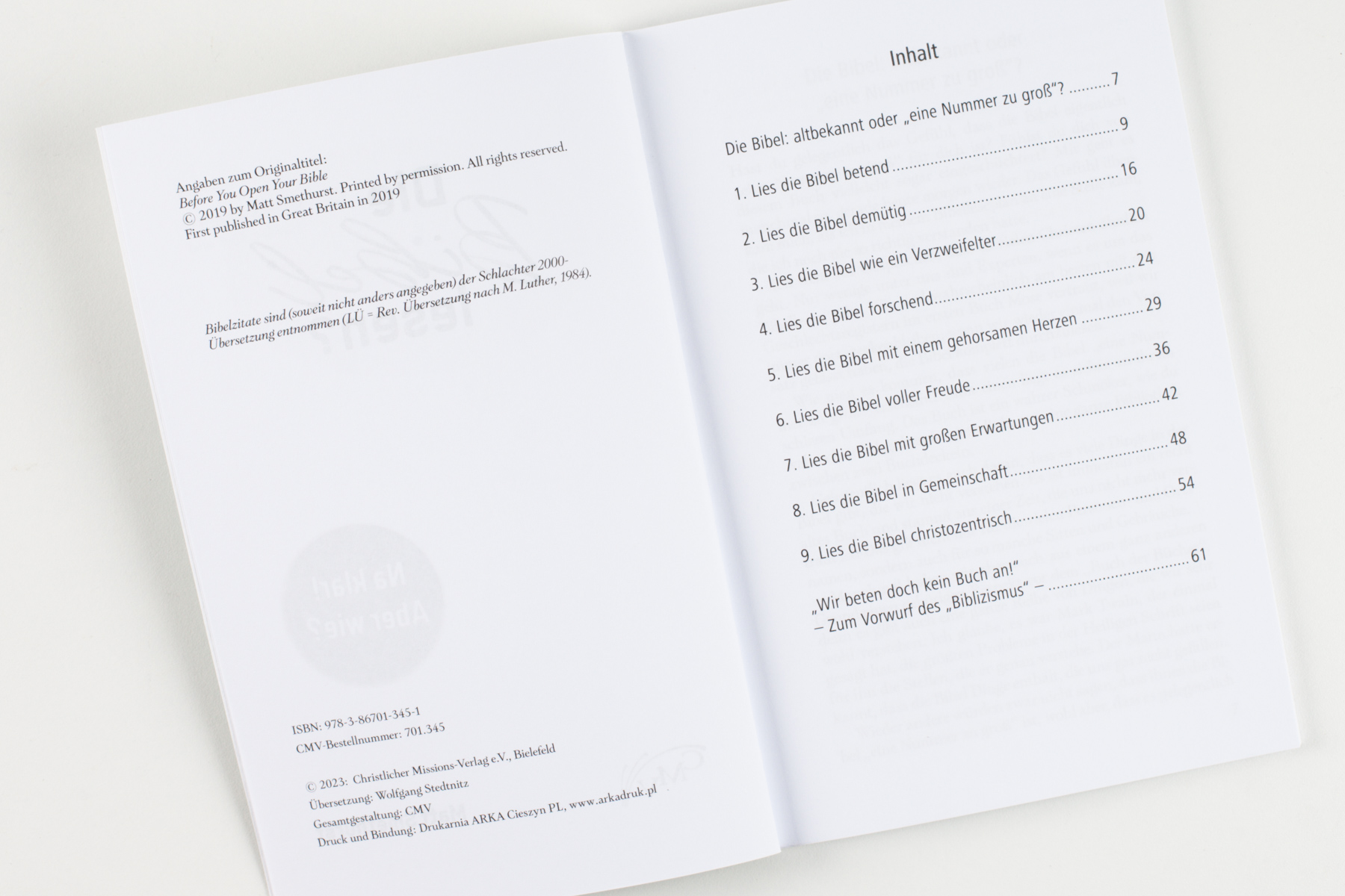 Die Bibel lesen? - Na klar! Aber wie?