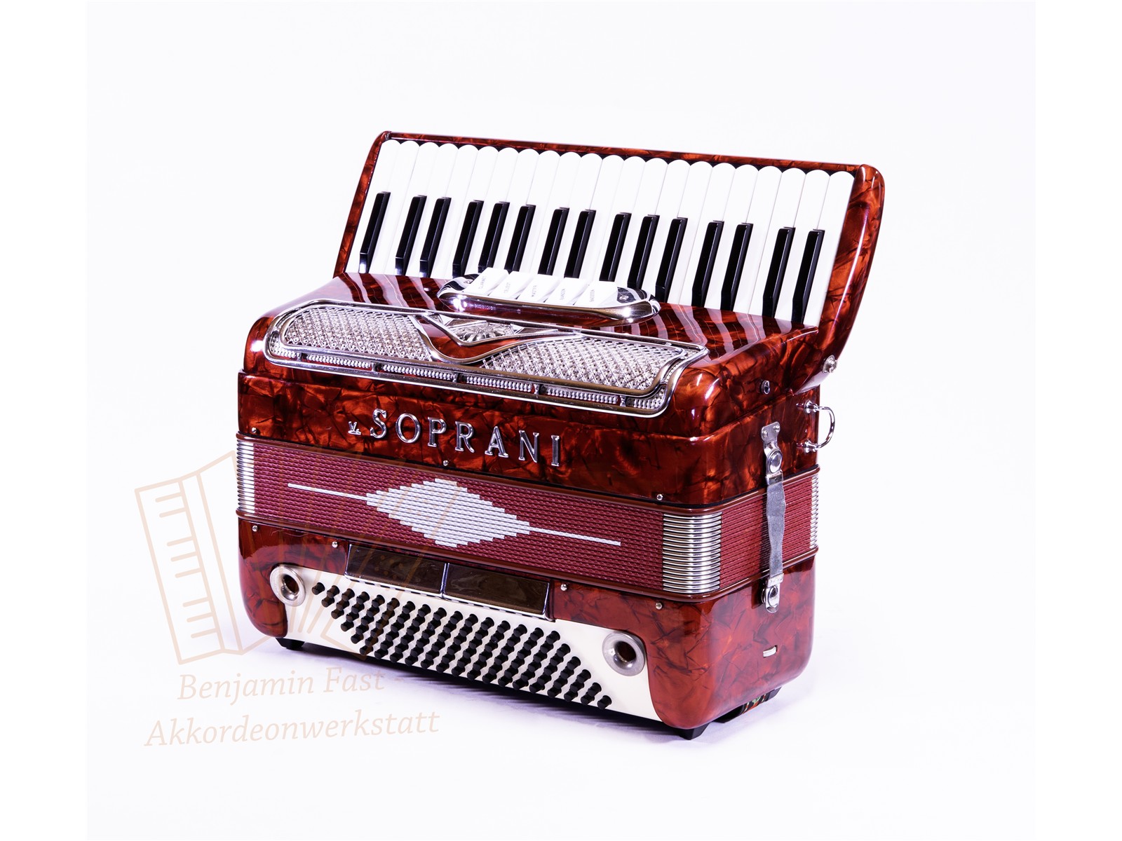 Akkordeon V. Soprani 96 Bass 37/96/III/5/3 schwarz - gebraucht