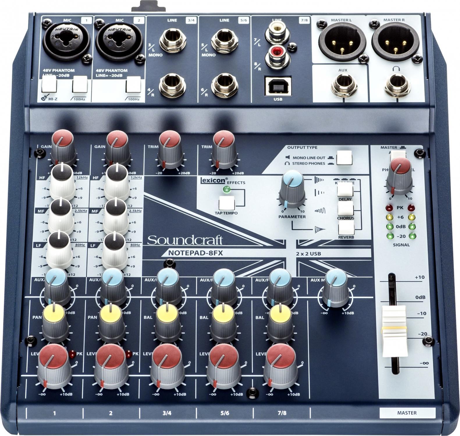 Mischpult Notepad-8FX 8-Kanal USB