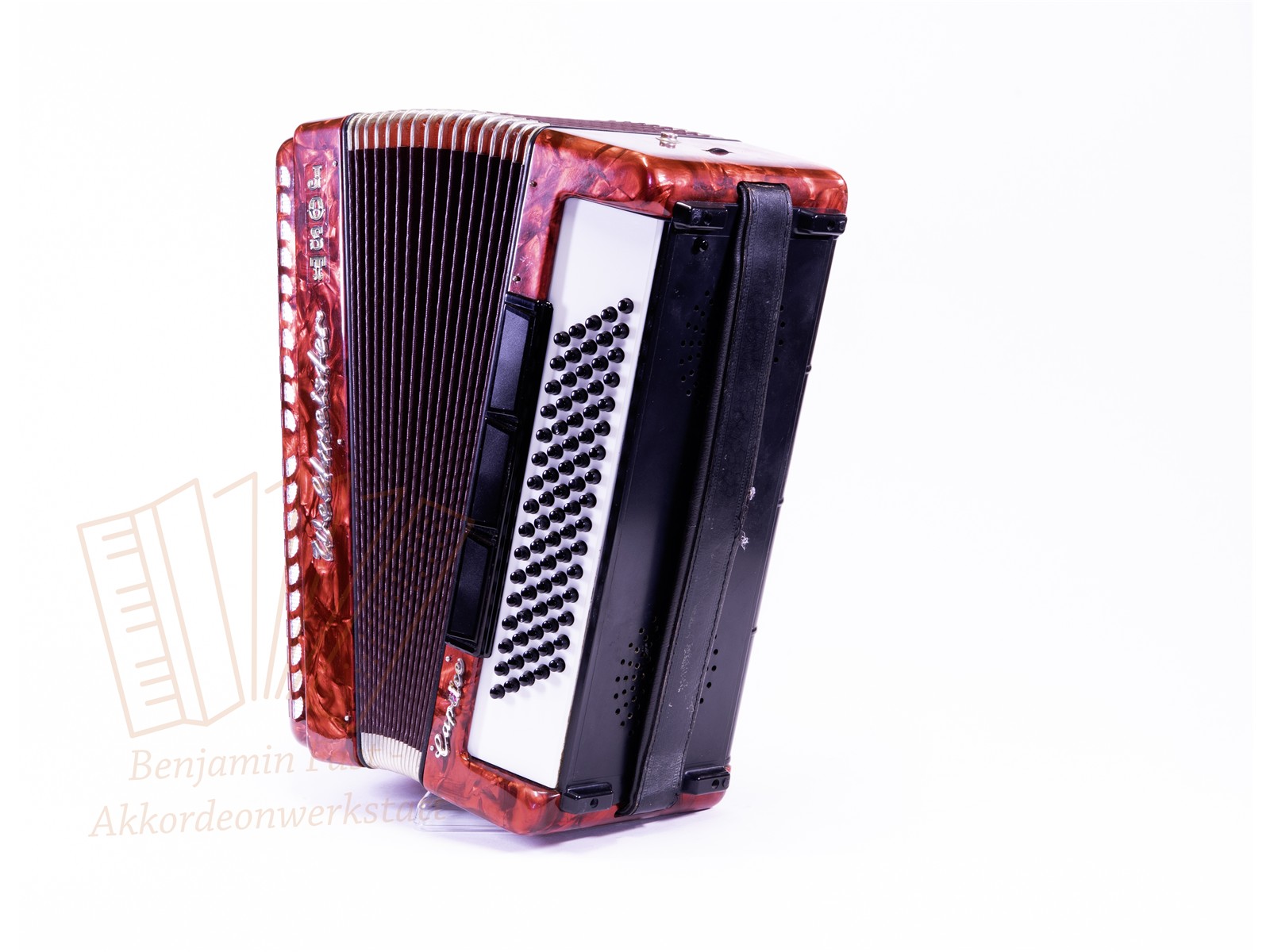Akkordeon Weltmeister Caprice 34/80/III/5/3 rot - gebraucht