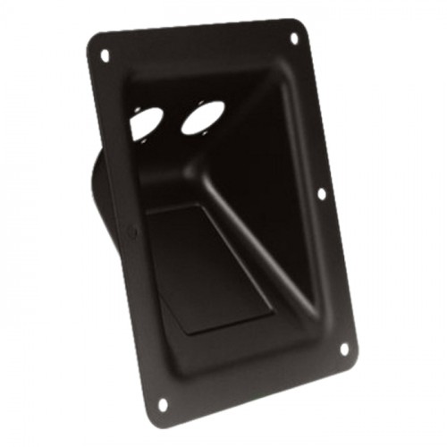 Einbauschale schwarz für 2 XLR oder Speakon Buchsen Einbauschale schwarz für 2 XLR oder Speakon Buchsen