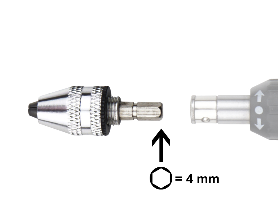 Schnellspannfutter mit 4 mm Sechskant Bit Schnellspannfutter mit 4 mm Sechskant Bit