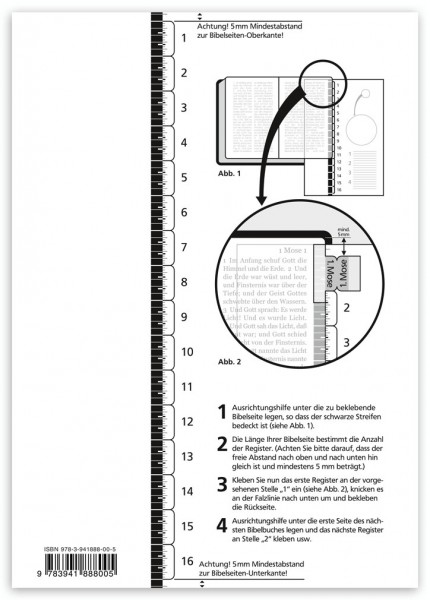Bibel-Griffregister gelb (ohne Apokryphen)