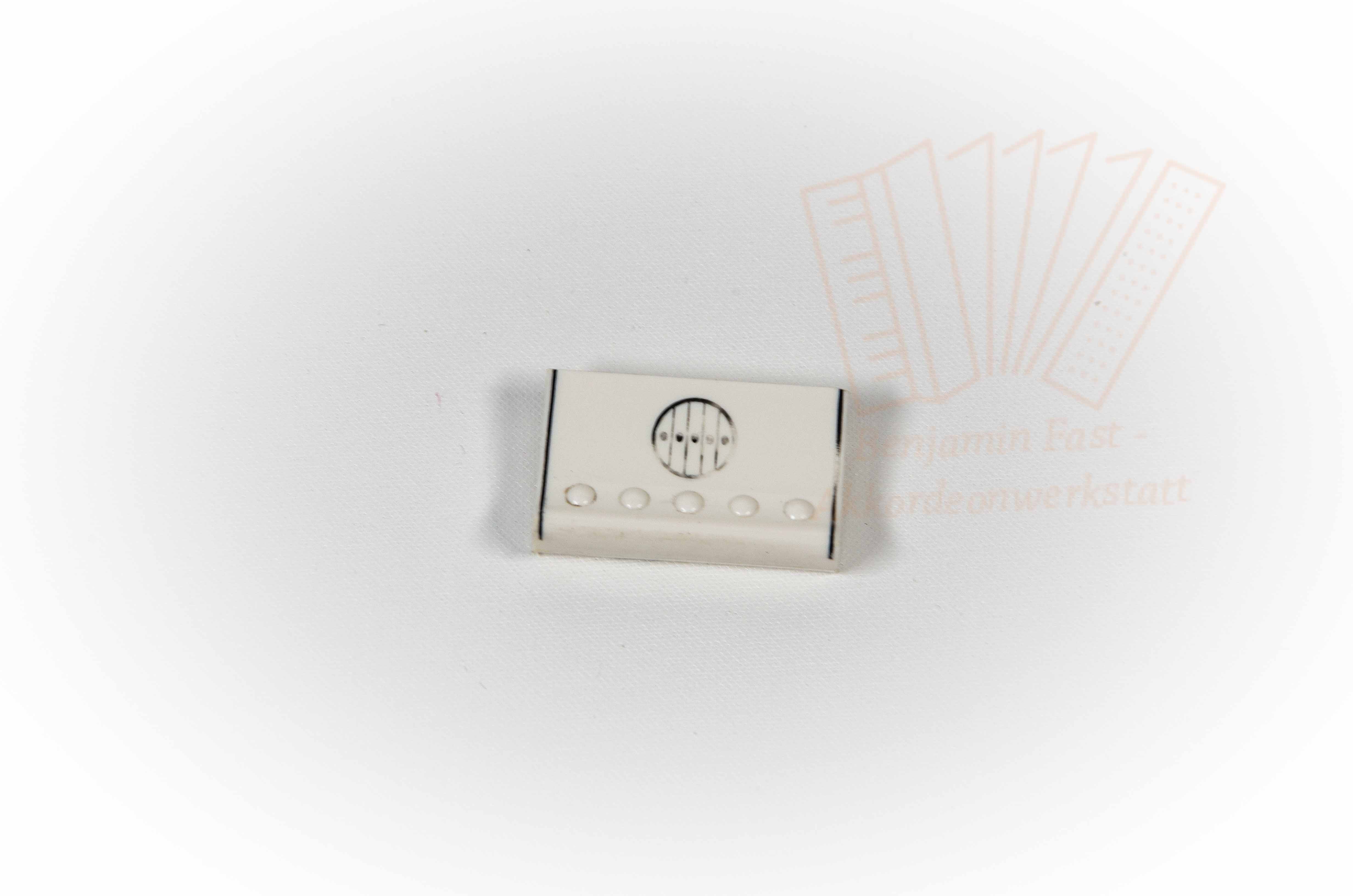 Registerdrücker Bass Hohner weiß einzeln, gebraucht